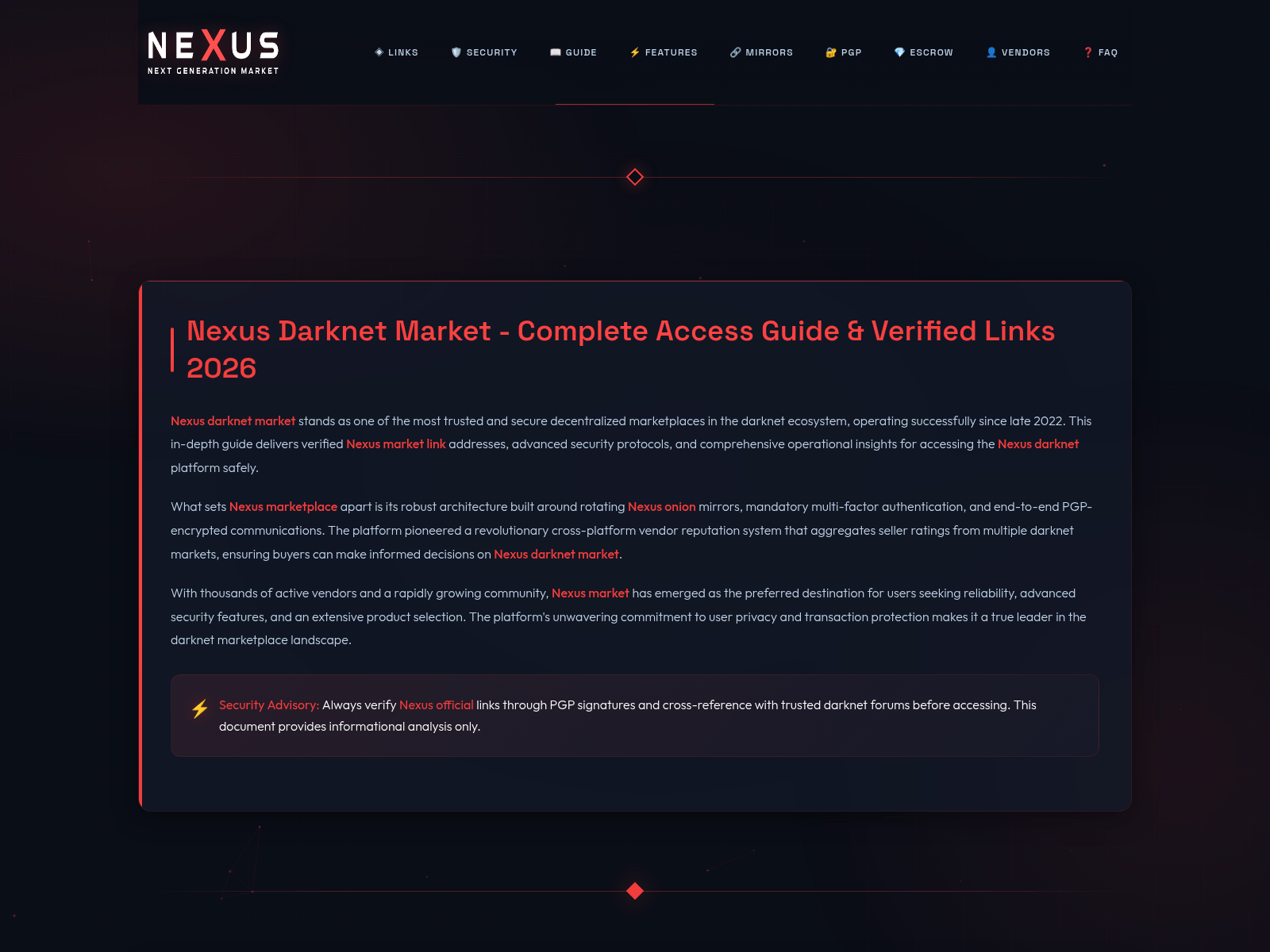 Screenshot of enternexusmarket.help