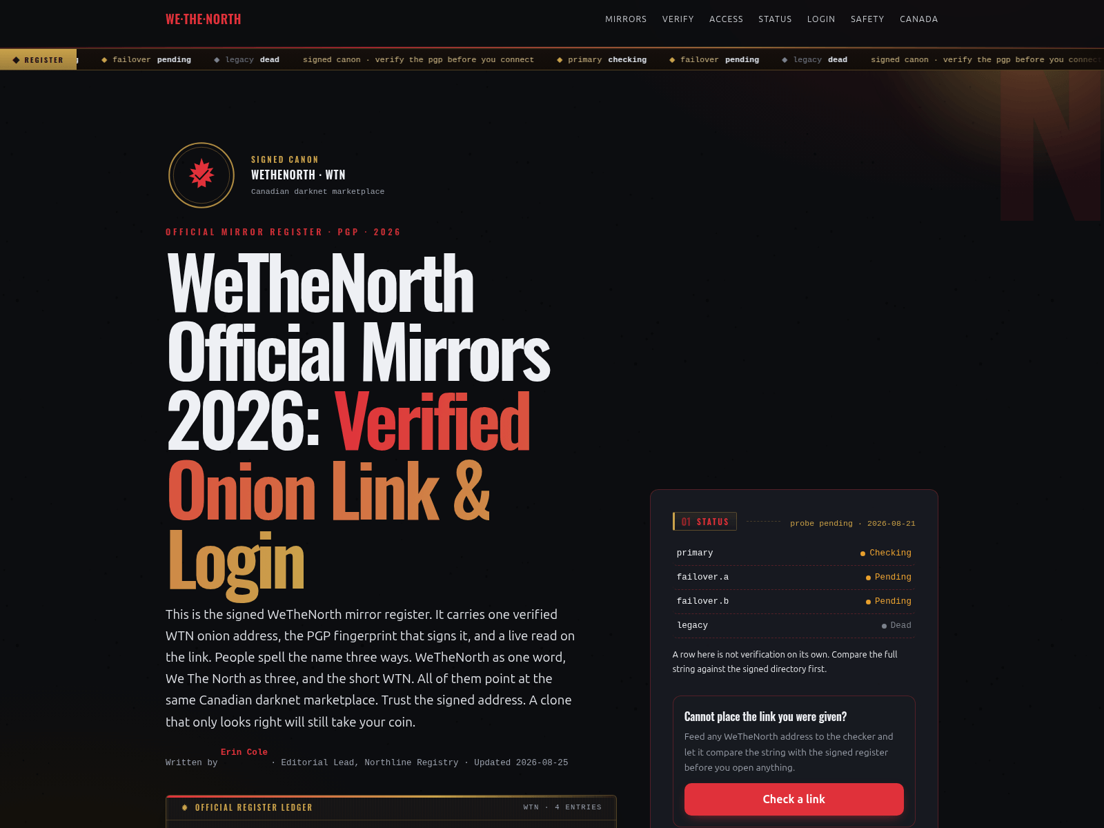 Screenshot of wethenorth-official.com