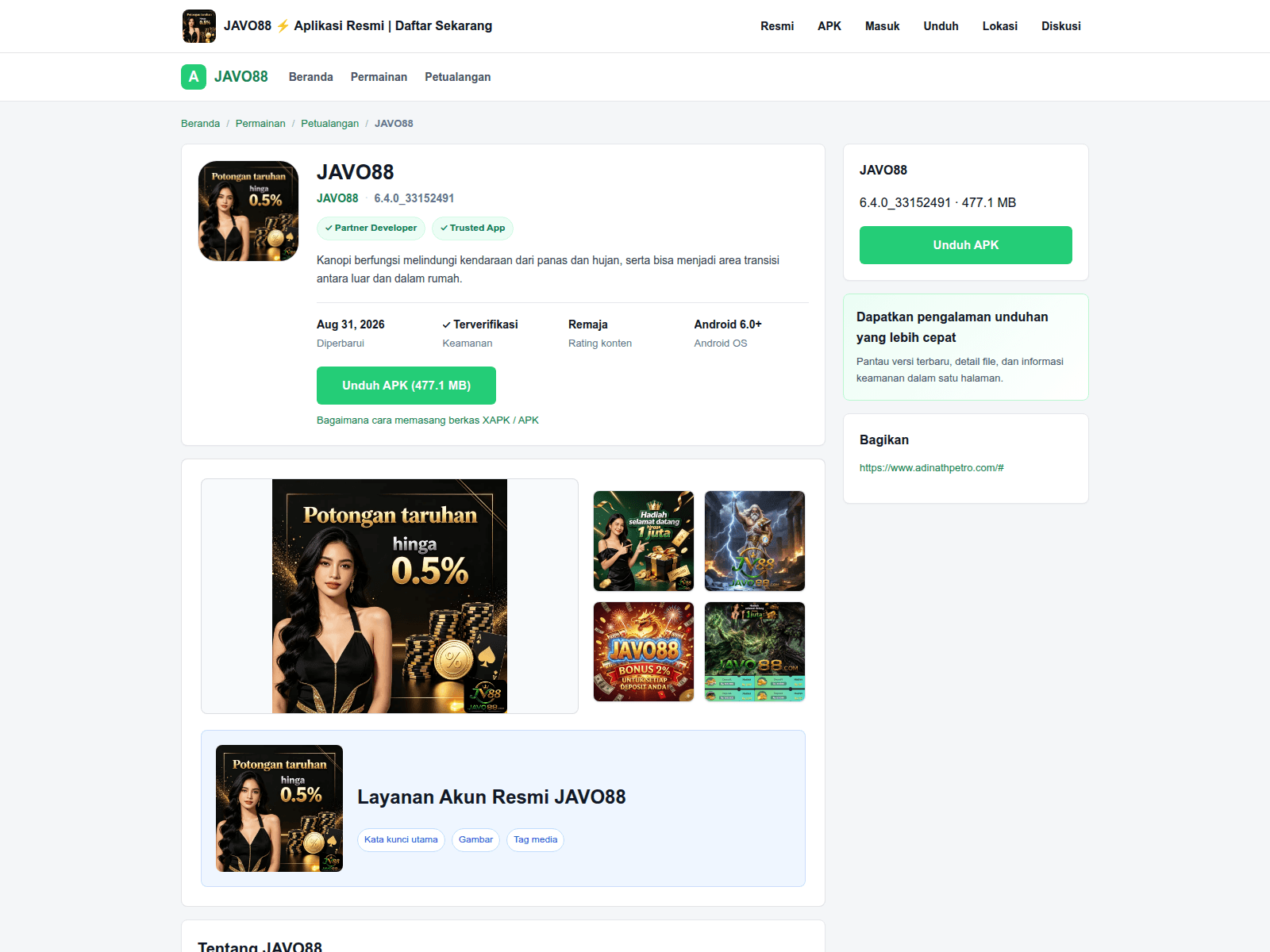 Screenshot of adinathpetro.com