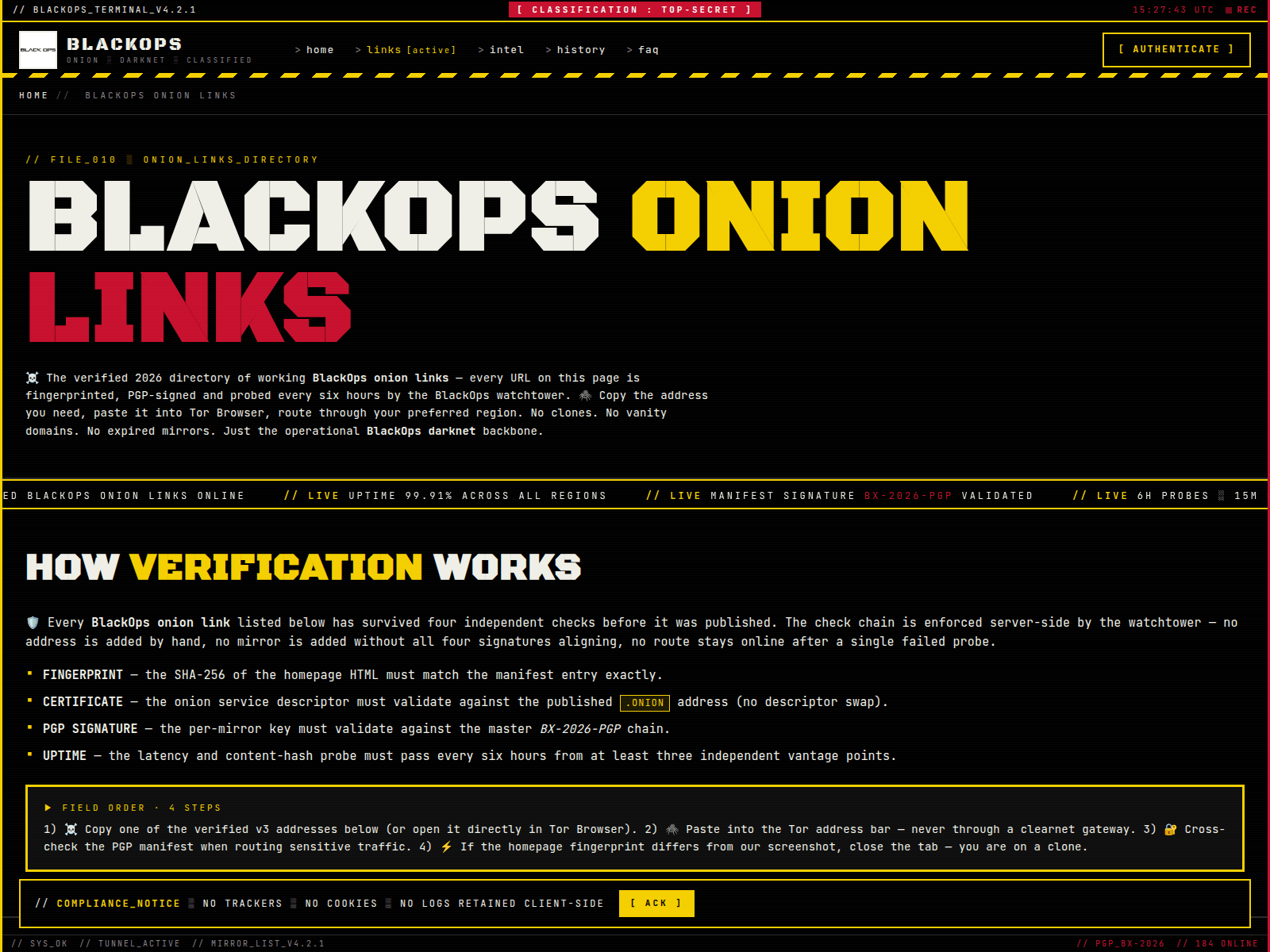Screenshot of darknetblackops.com