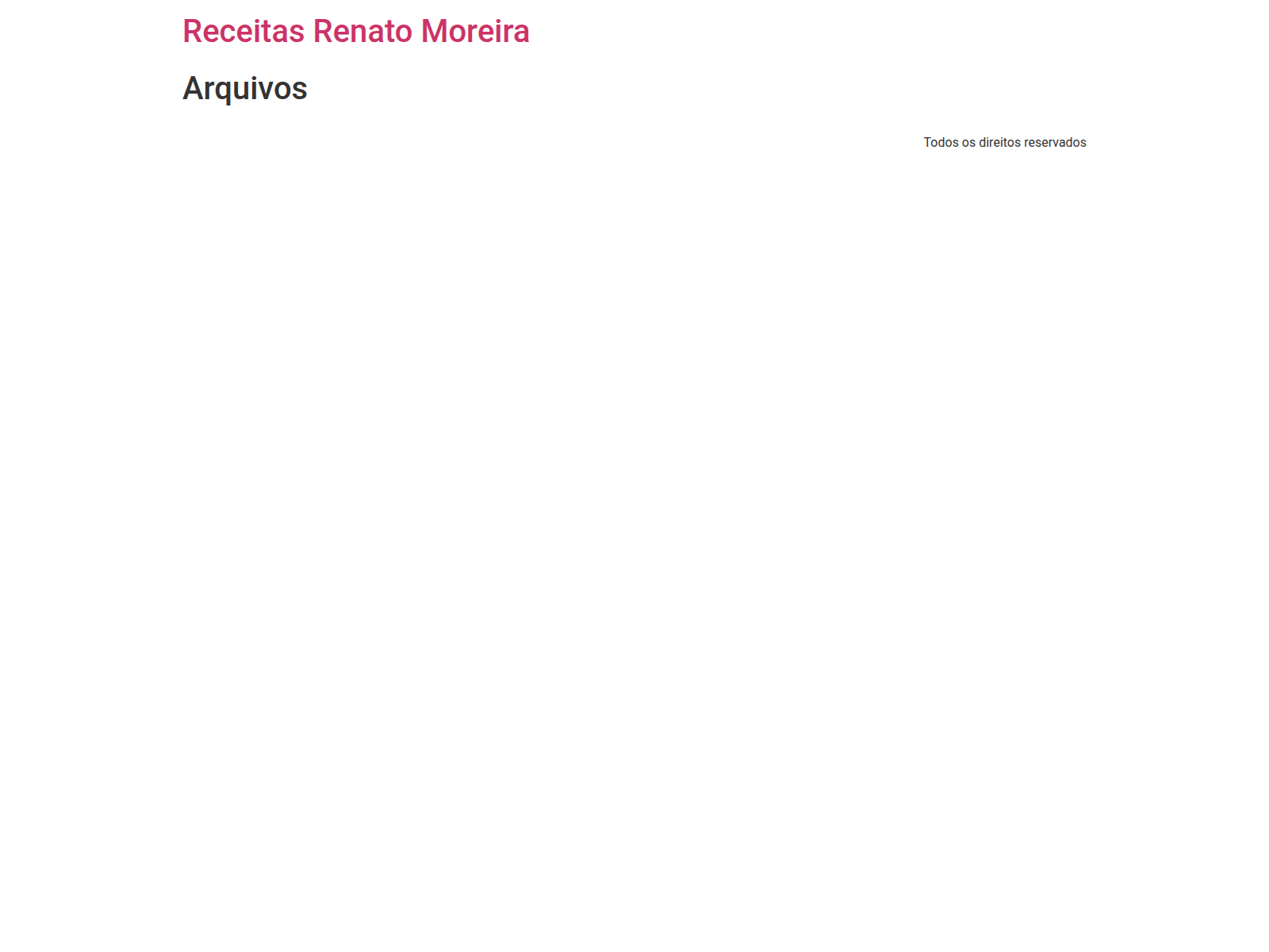 Screenshot of receitasrenatomoreira.com