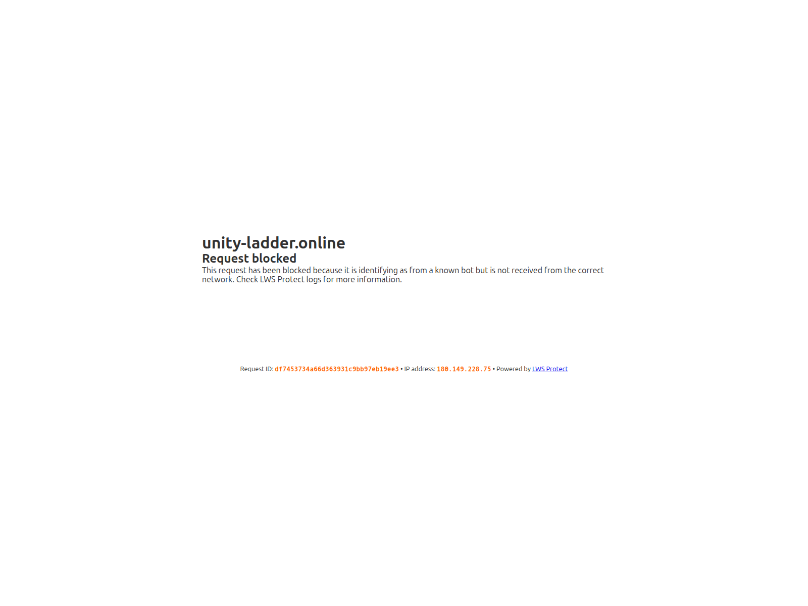 Screenshot of unity-ladder.online