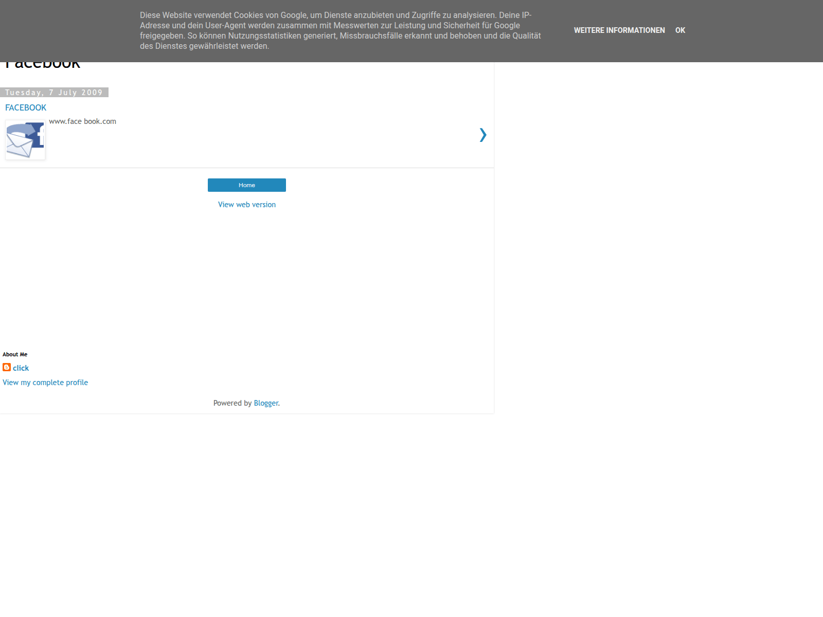 Screenshot of click-facebook.blogspot.com