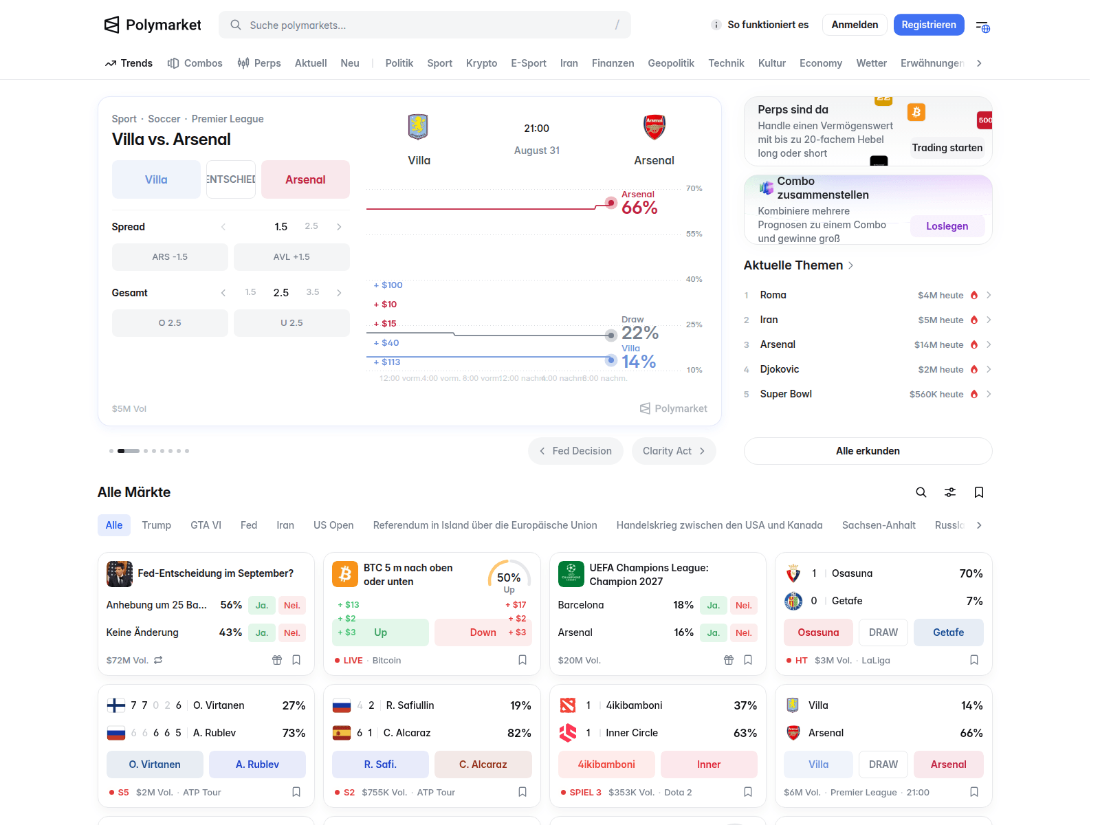Screenshot of polymartet.com