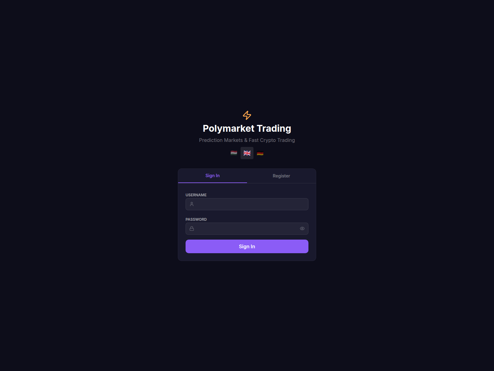 Screenshot of polymarket.peter.privat.e-tech-ag.com