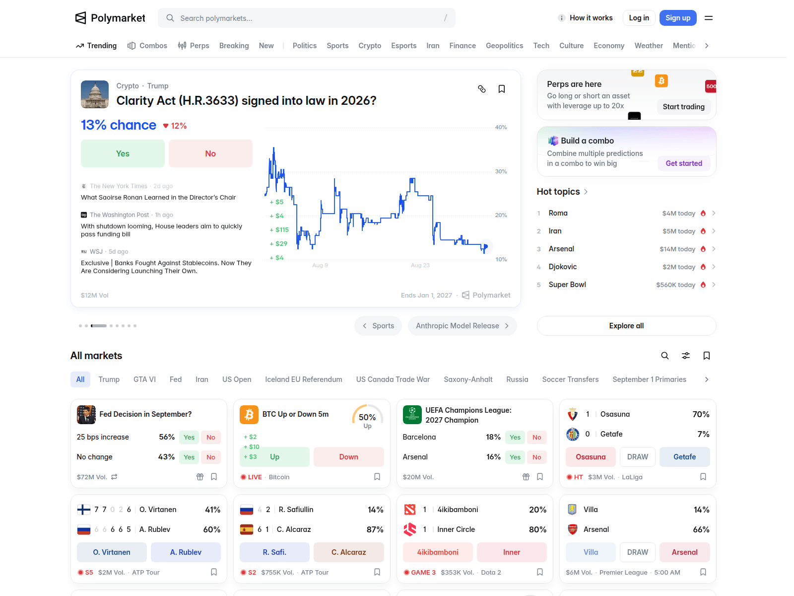 Screenshot of pollymarket.cam