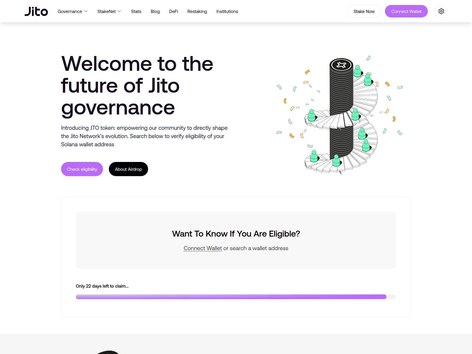 Screenshot of jito-airdrops.network