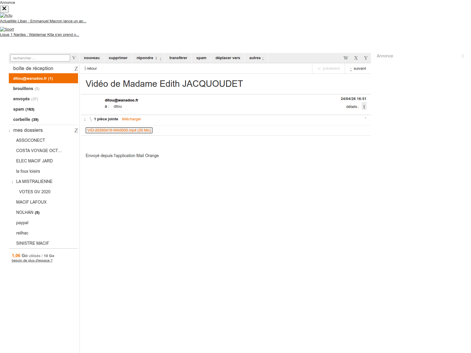 Screenshot of lamistralienne.fr