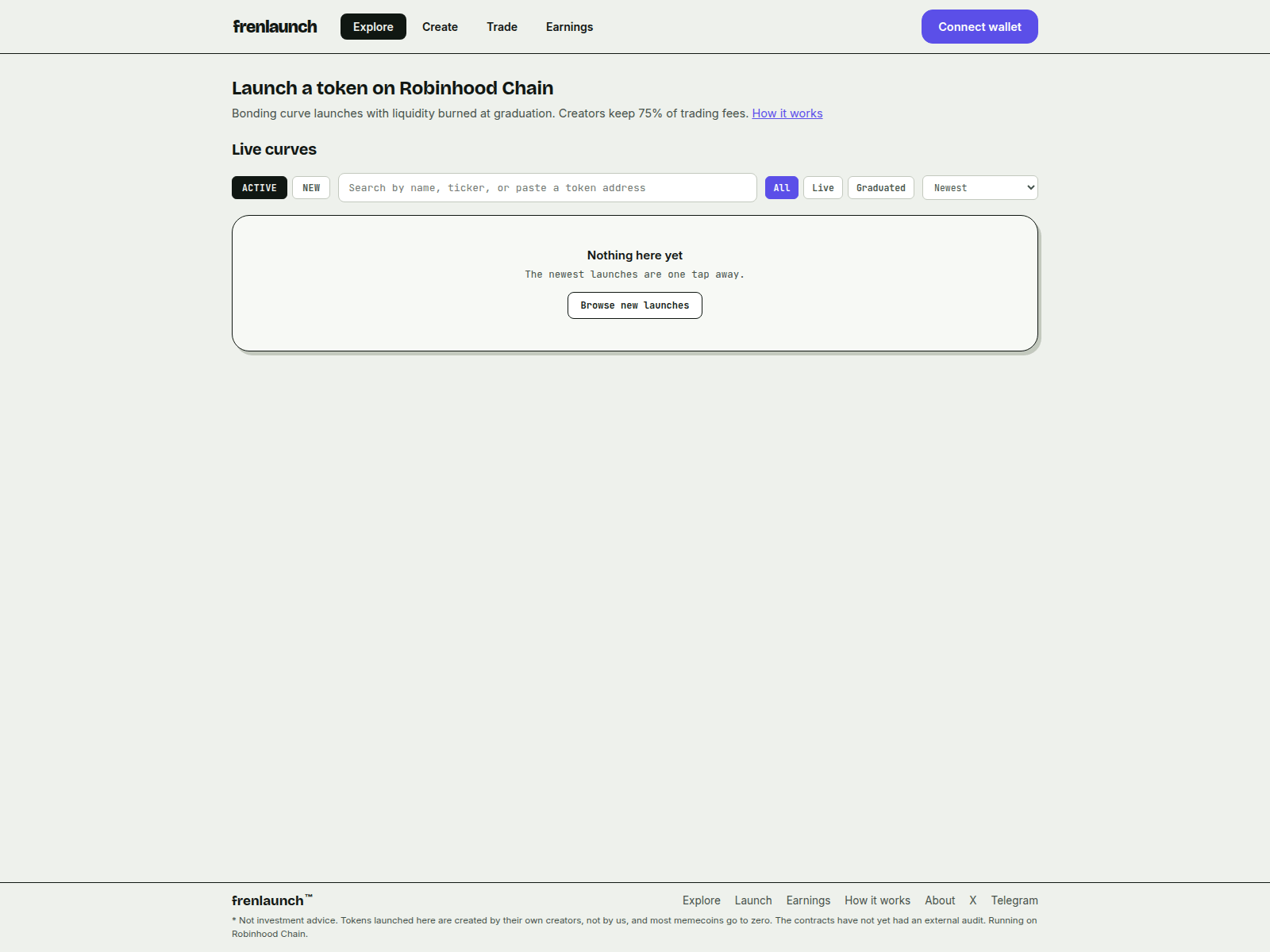 Screenshot of frenlaunch.fun