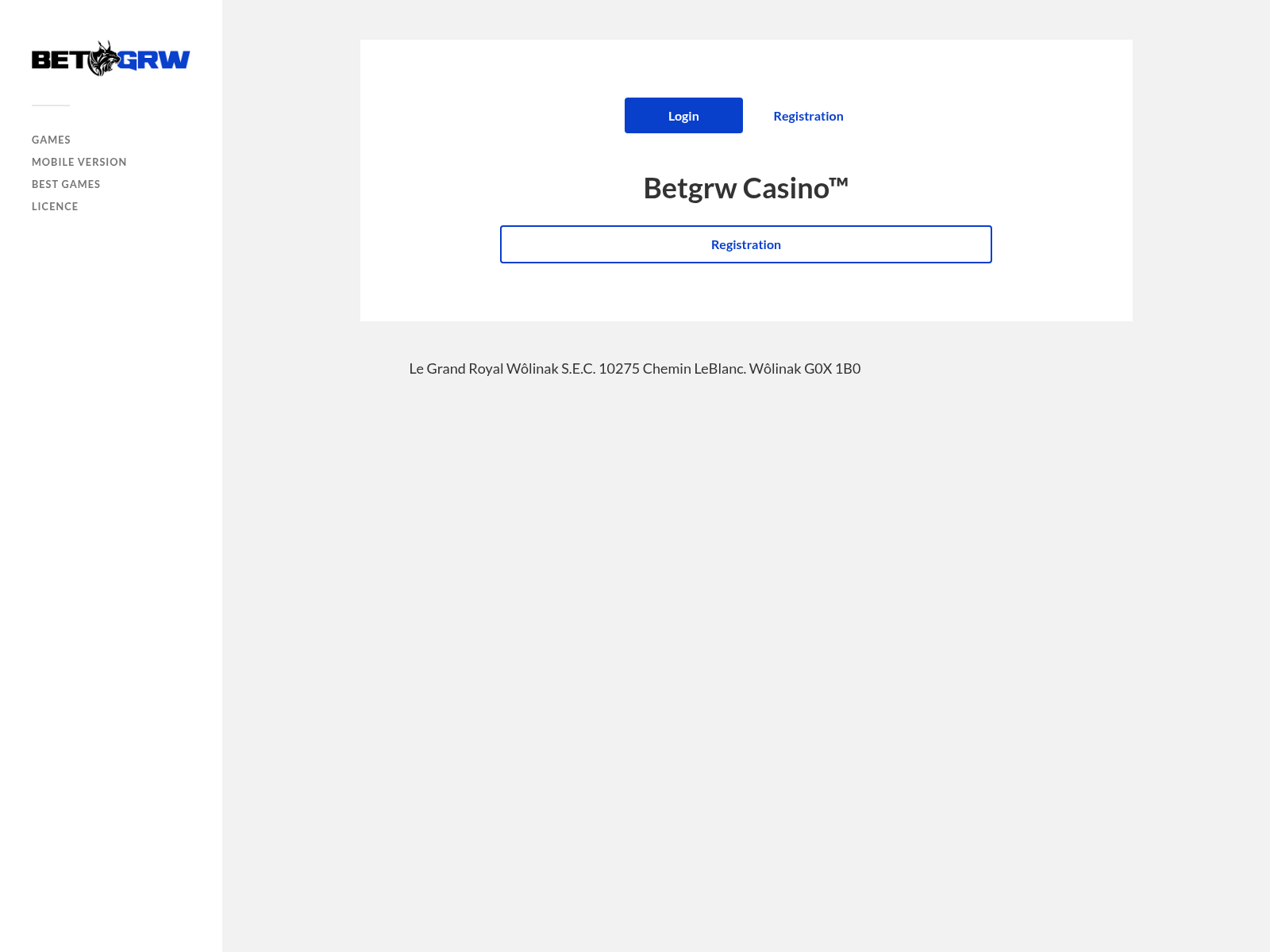 Screenshot of betgrw.casino