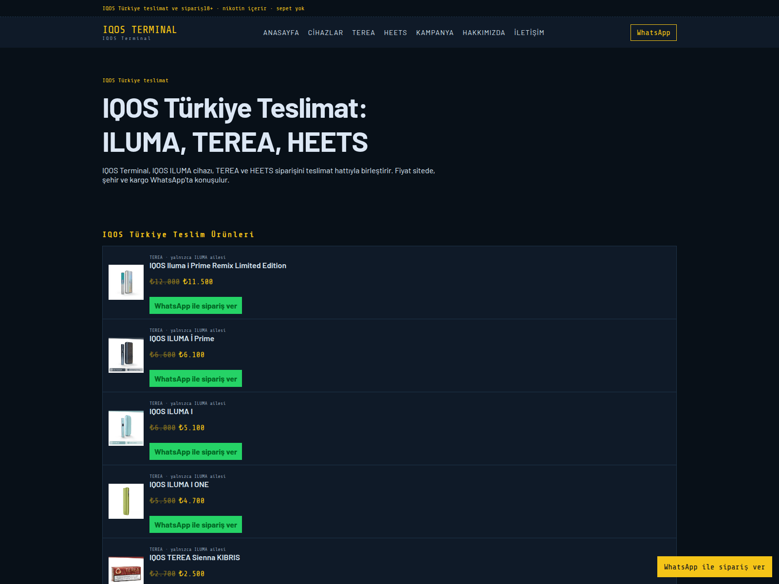 Screenshot of iqosterminal.com