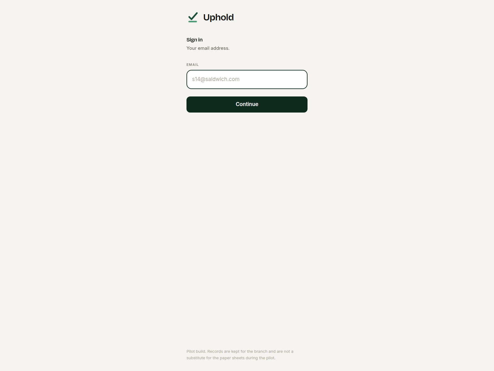 Screenshot of uphold.sahl.team