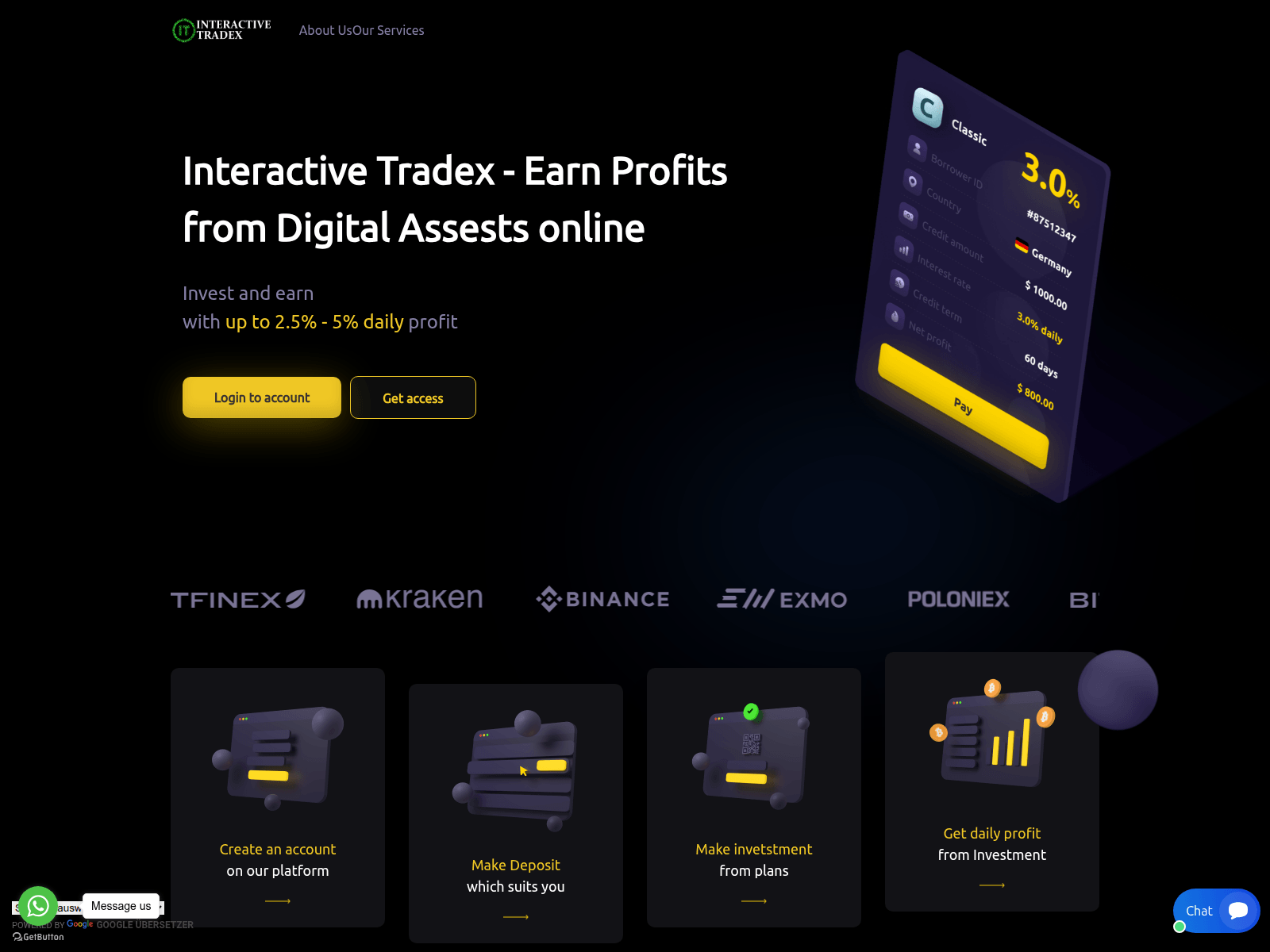Screenshot of interactive-tradex.com