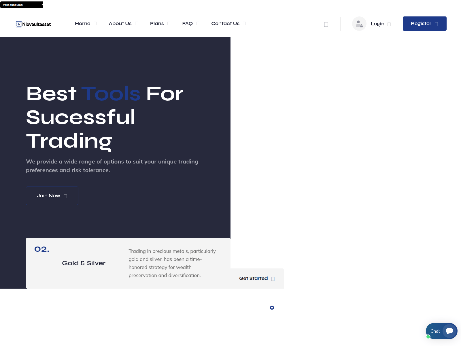 Screenshot di niovaultasset.com