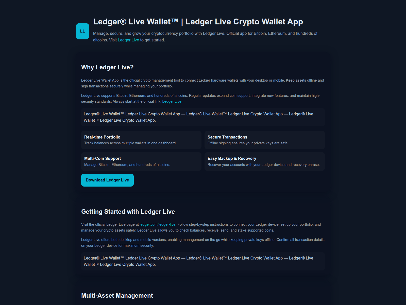 Screenshot of ledger-wallet-liv.pages.dev