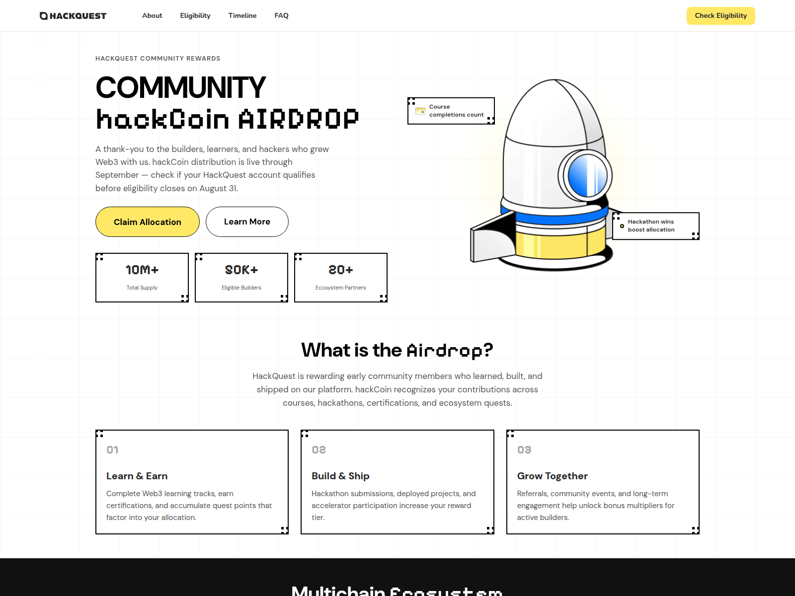 Screenshot of claim.hackquest.net