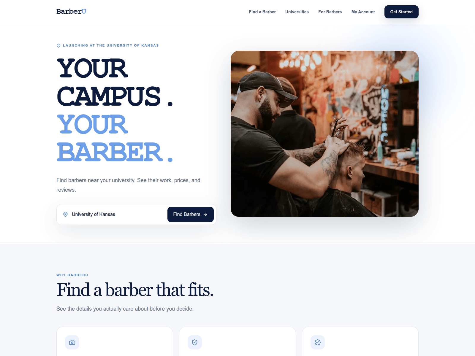 Screenshot of trybarberu.com