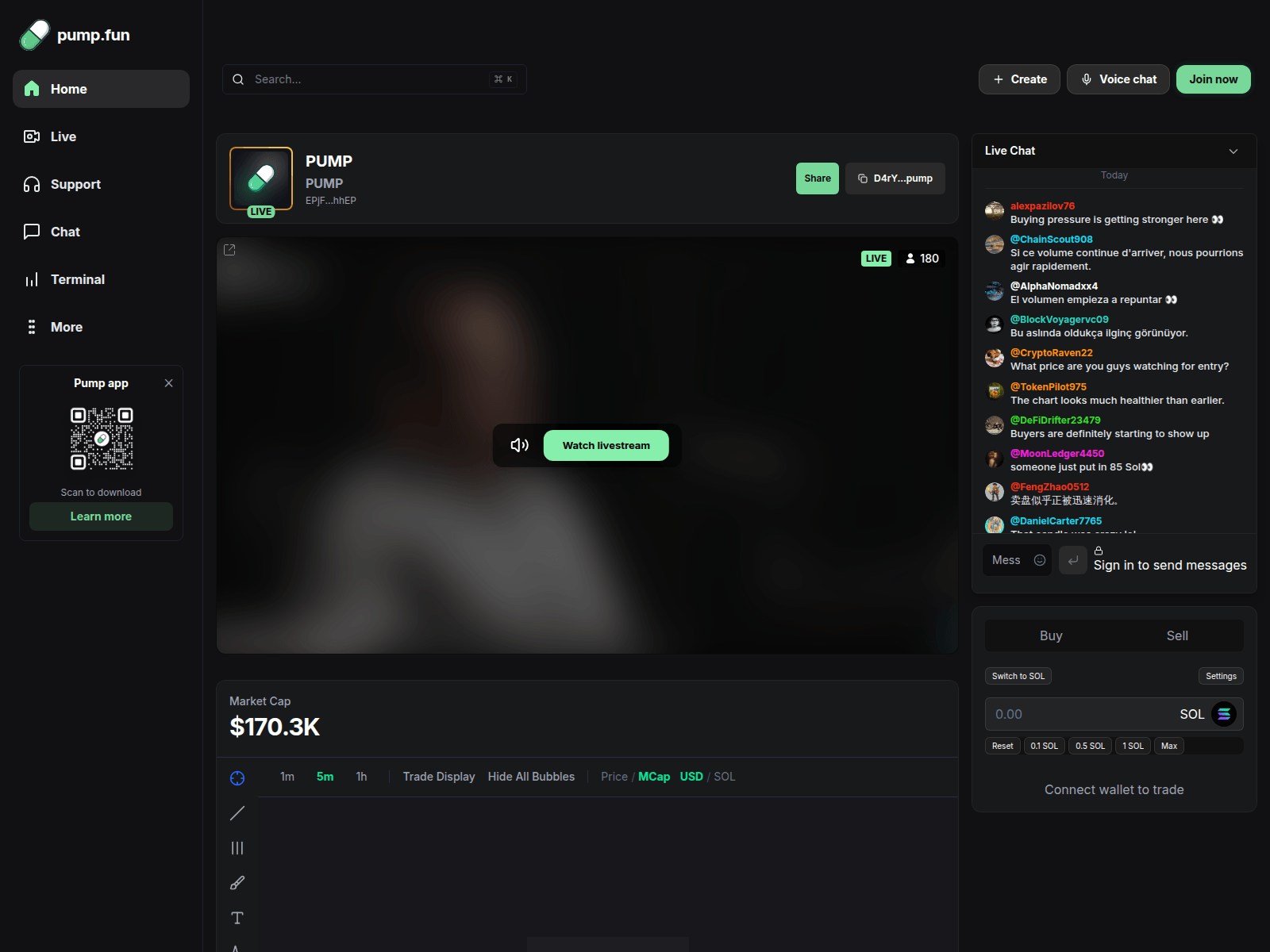 Screenshot of pumpfunstreamingnow.xyz