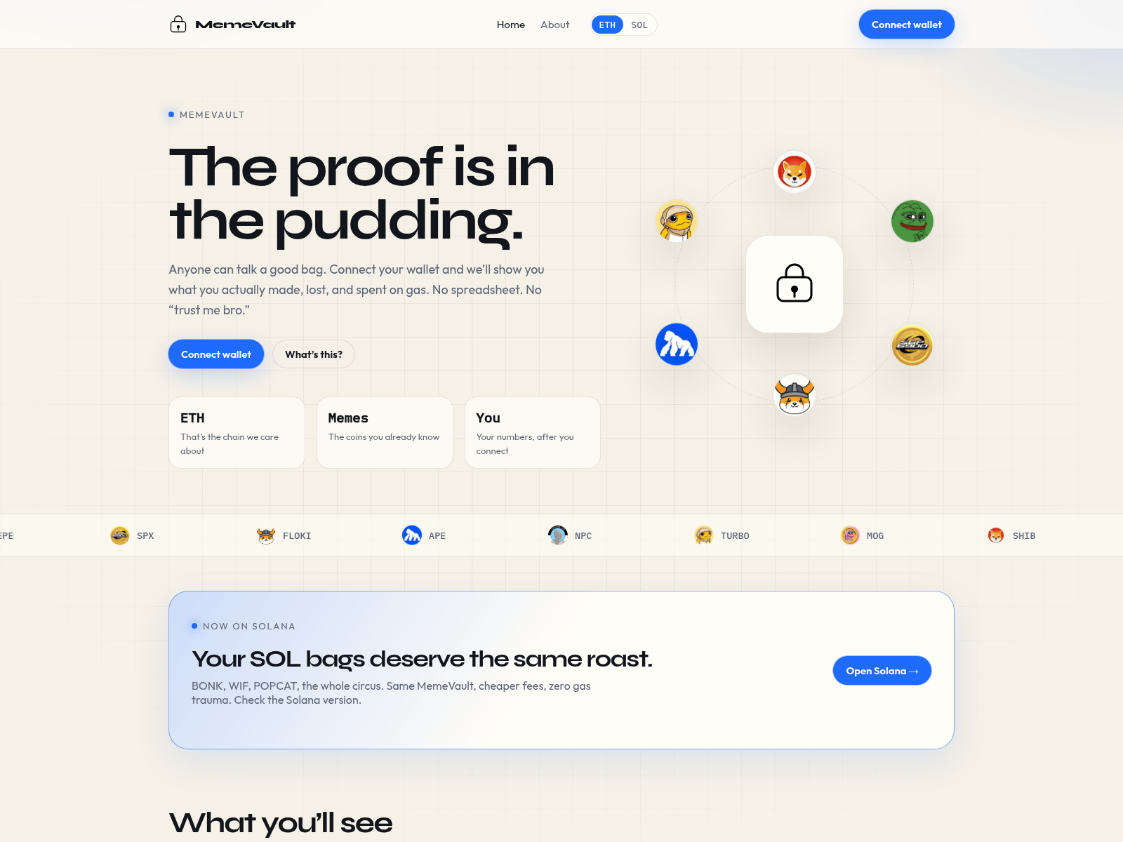 Screenshot of memevault.cc