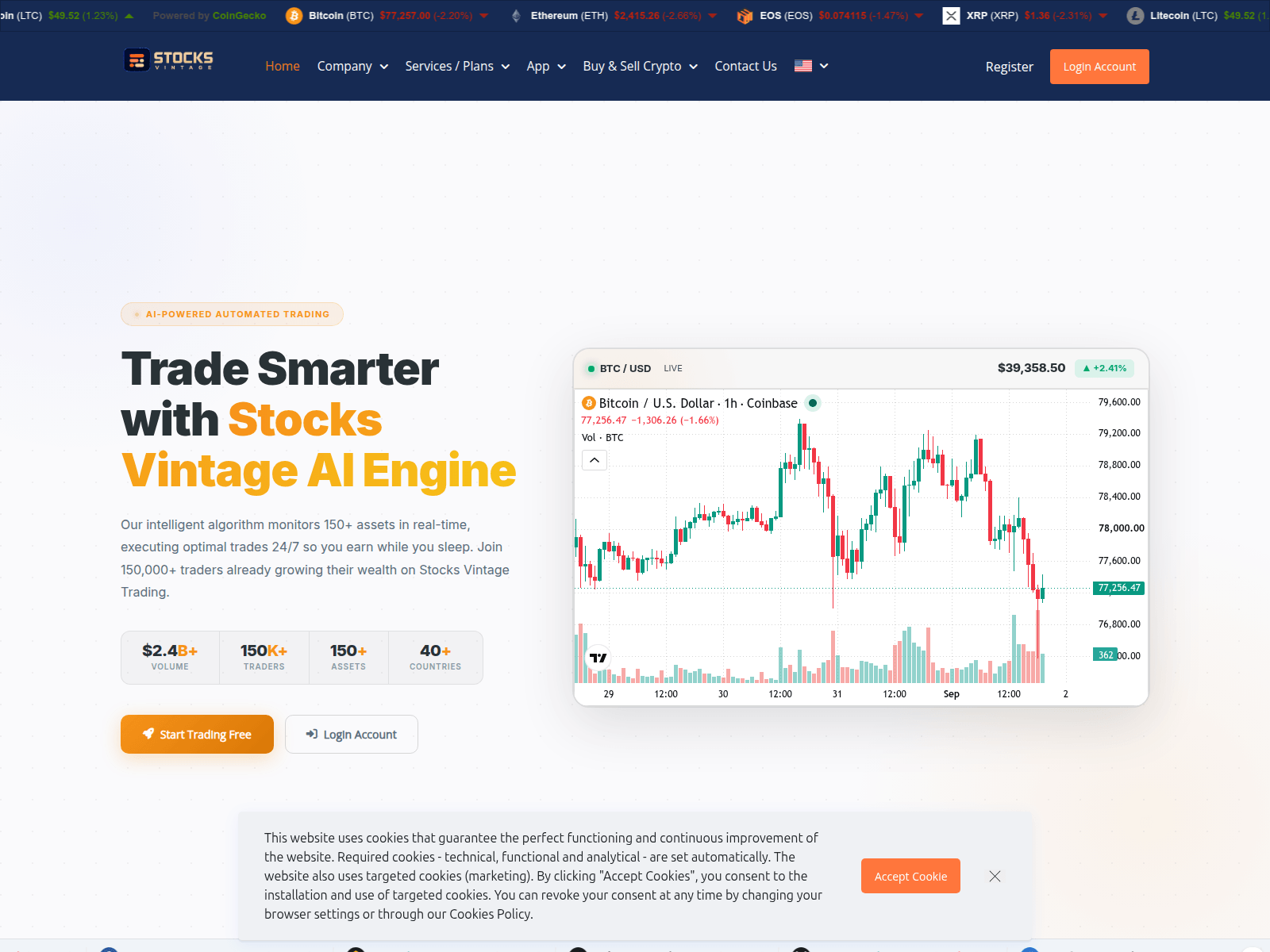 Screenshot of stocksvintage.com