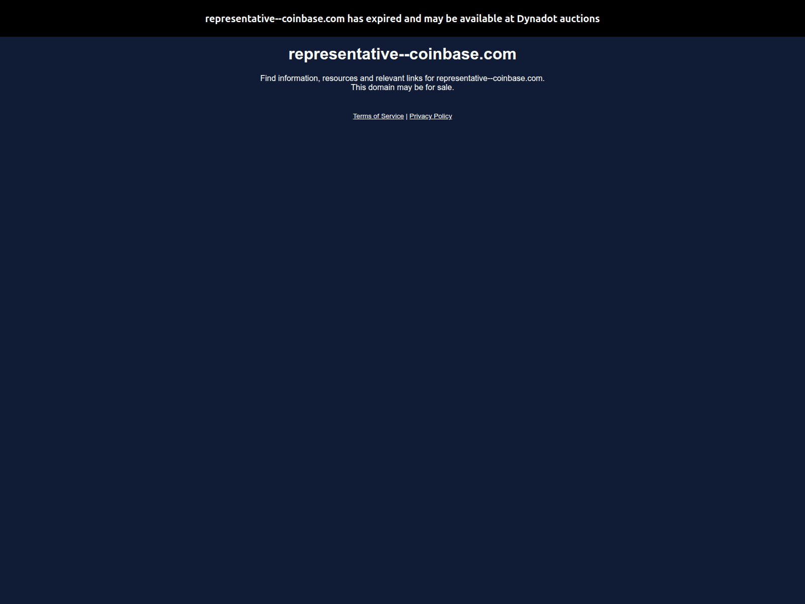 Screenshot of representative--coinbase.com