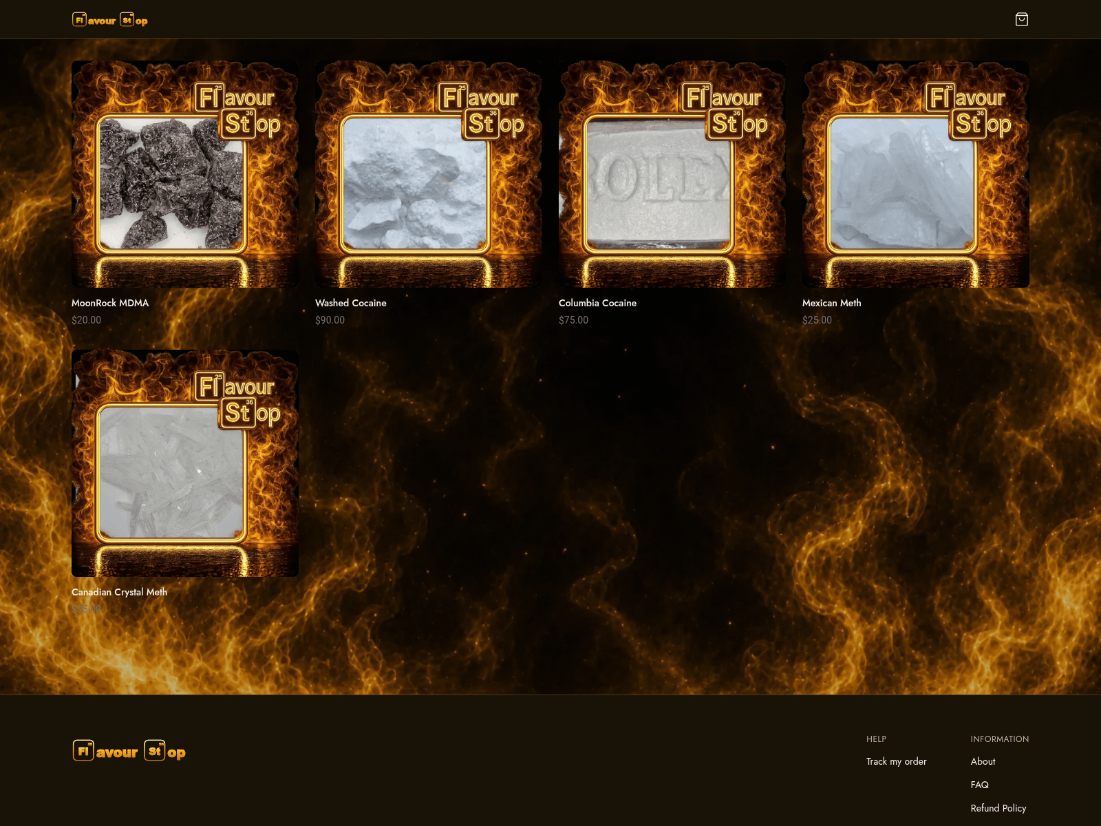 Screenshot of flavourstop.cx
