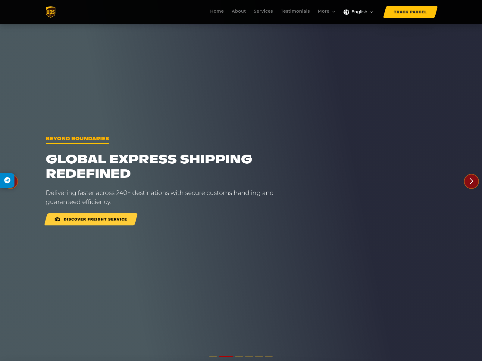 Screenshot of logistics-ups.online