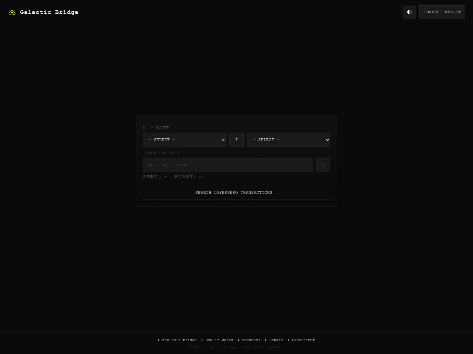 Screenshot of galacticbridge.app