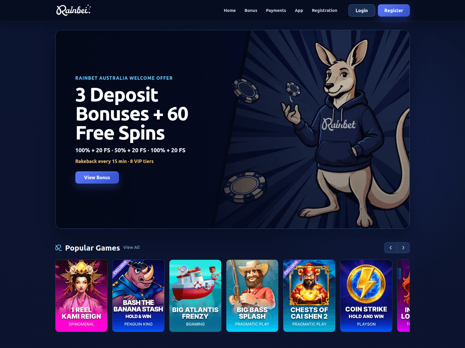 Screenshot of rainbets-aus.com