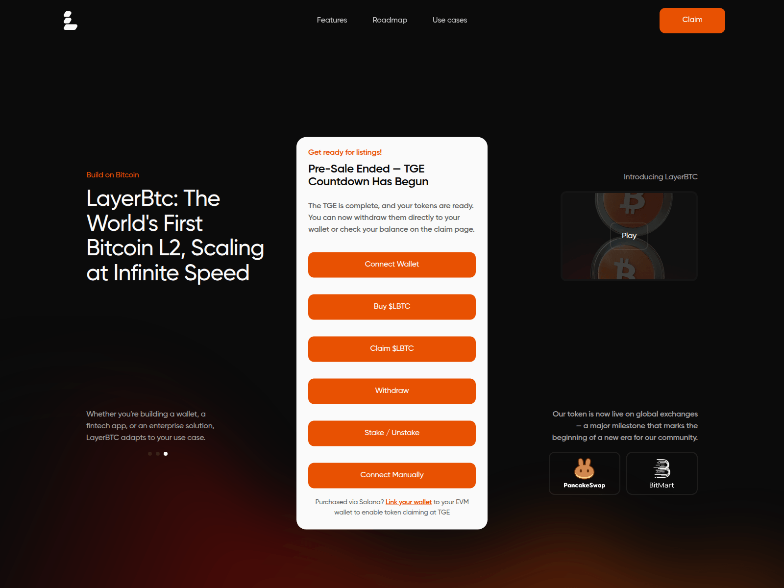 Screenshot of layerbtc-net.web.app