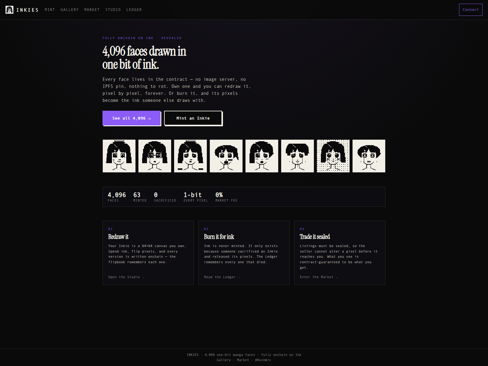 Screenshot of theinkies.fun