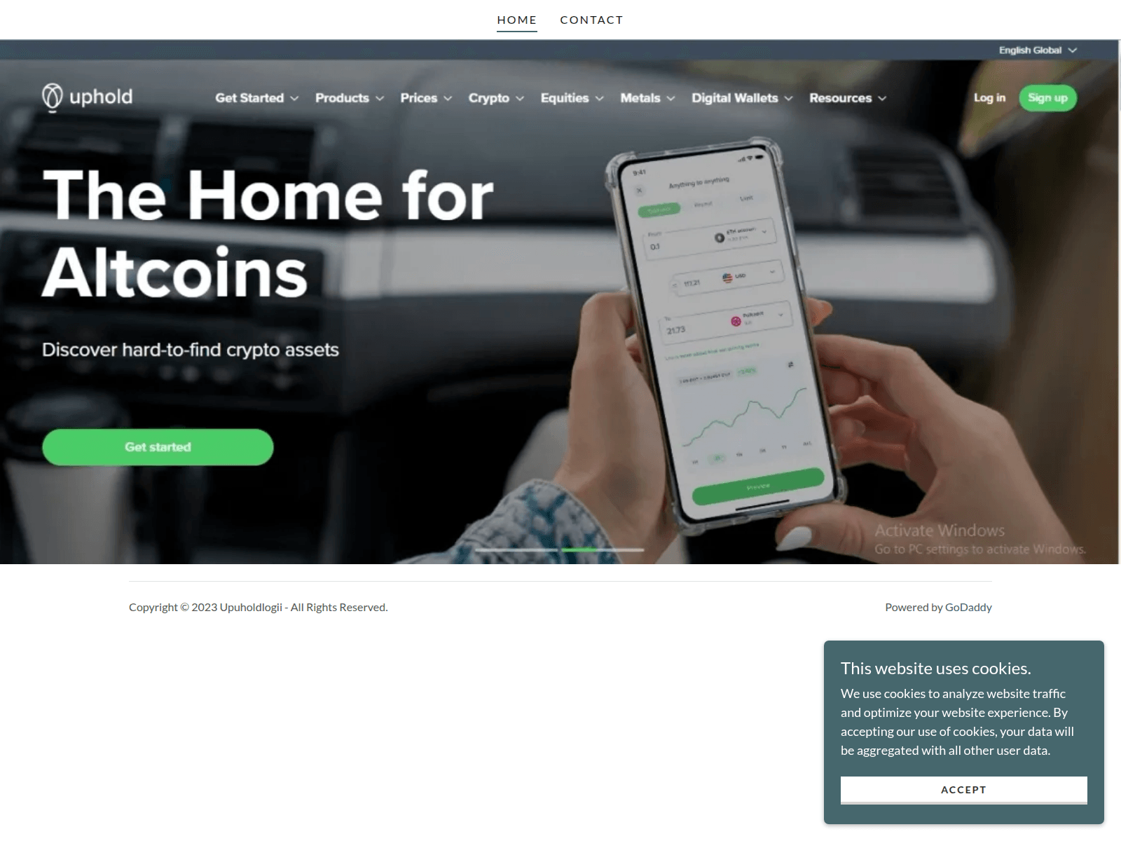 Screenshot of upuholdlogii.godaddysites.com
