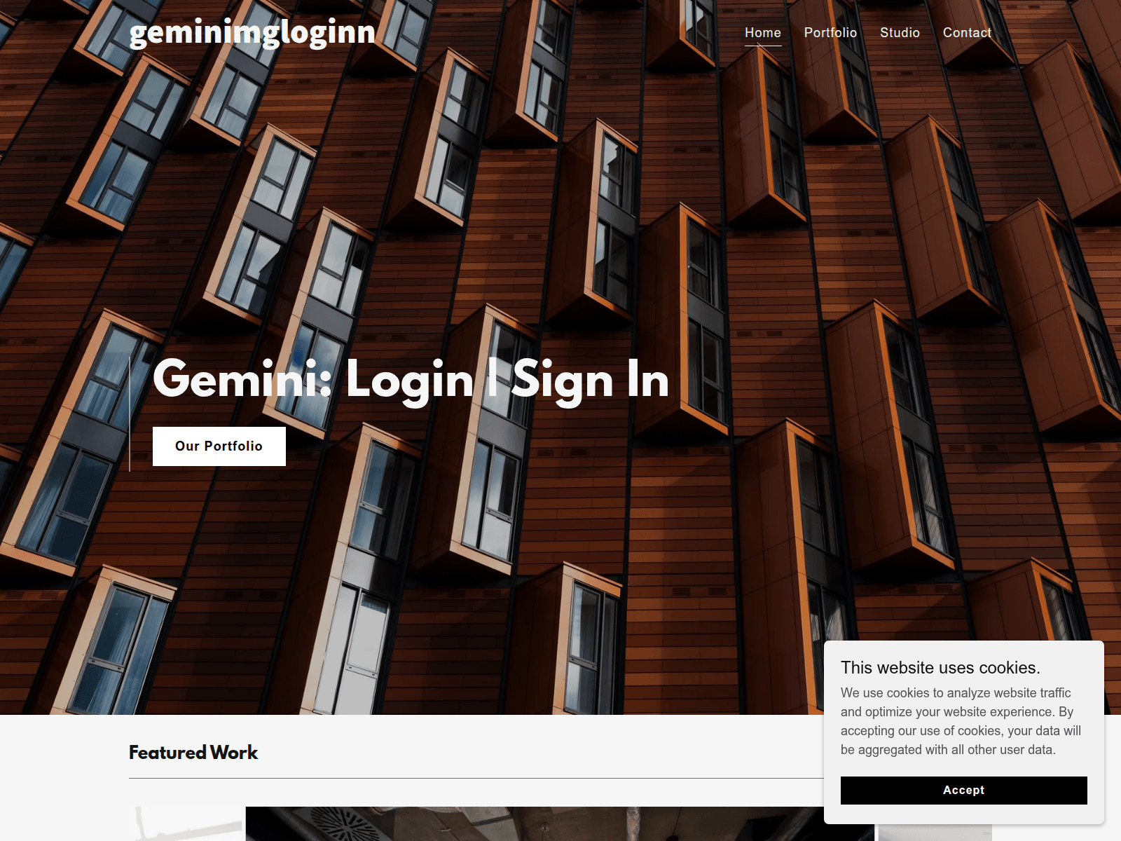 Знімок екрана geminimgloginn.godaddysites.com
