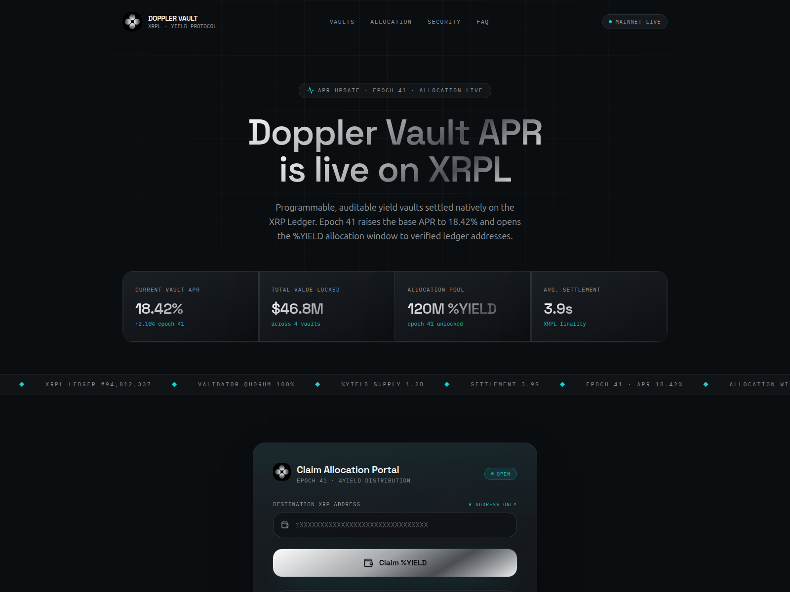 Screenshot of dopplervault.com
