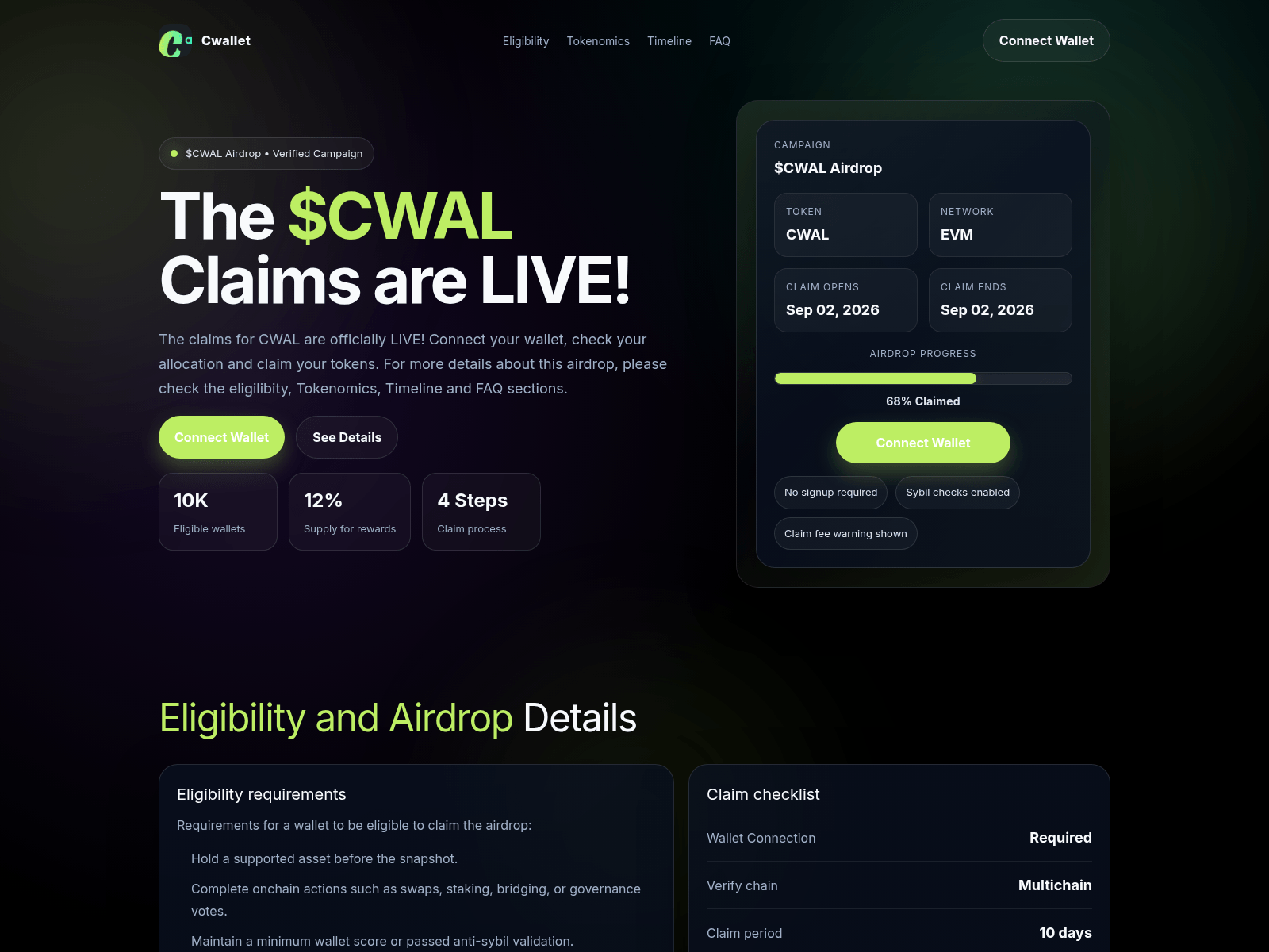 Screenshot of cwallet.top