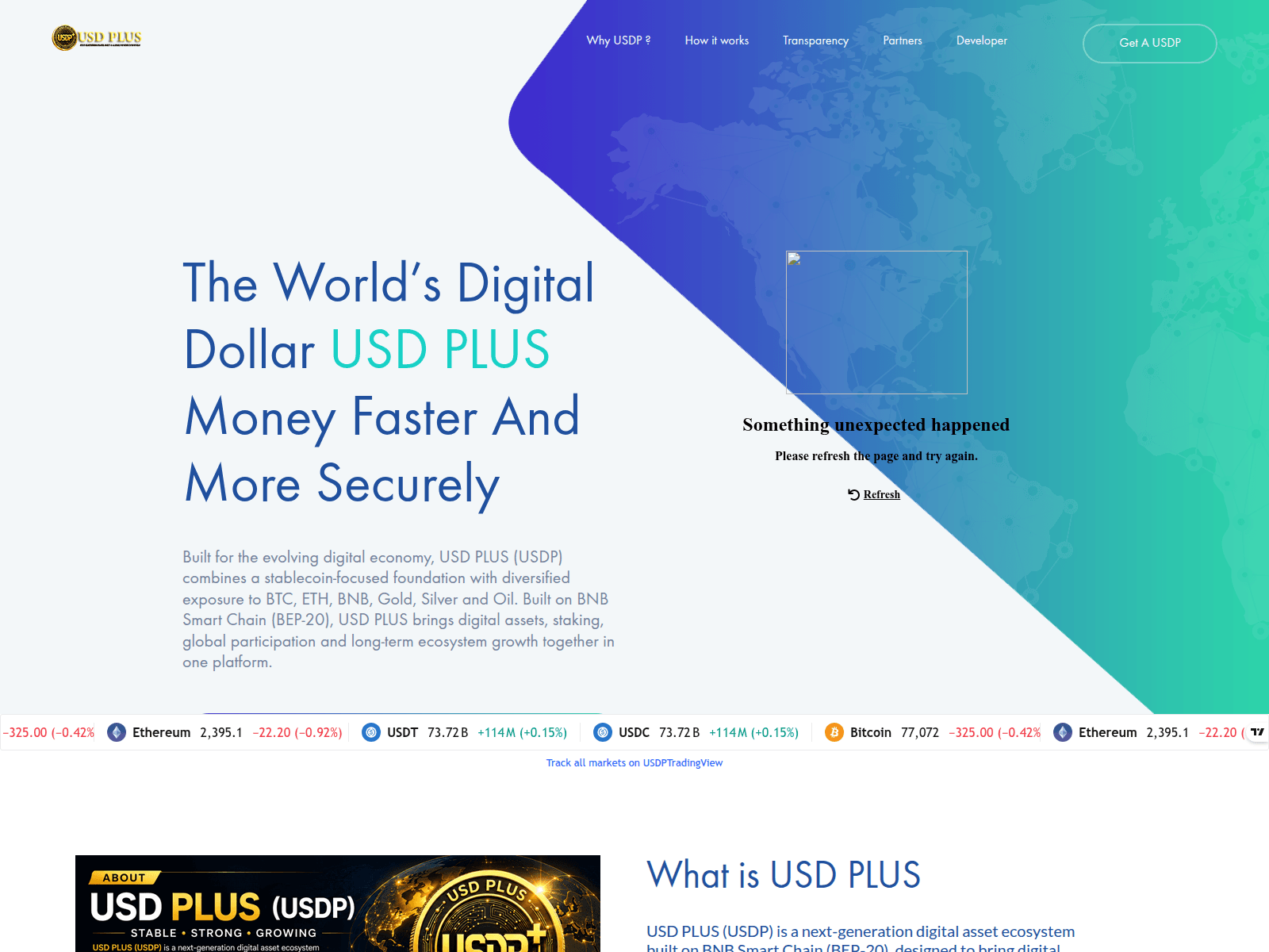 Screenshot of usdplus.live