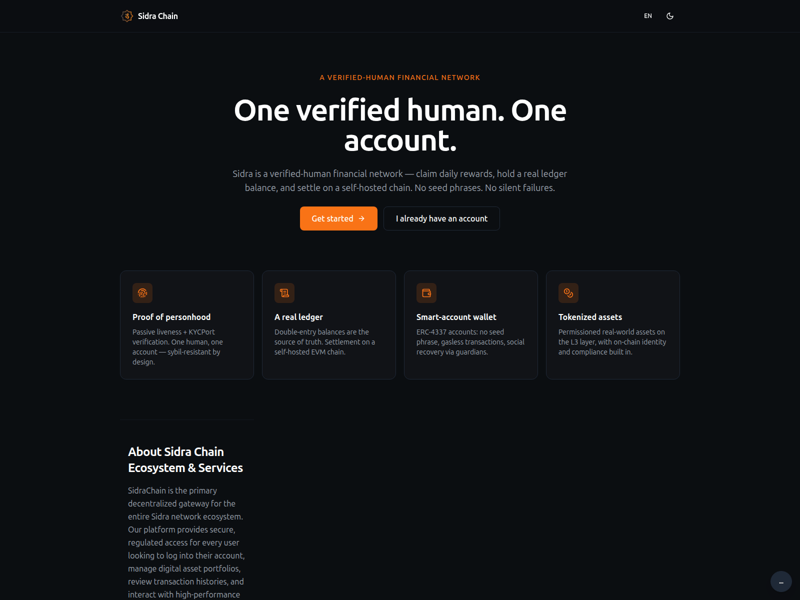 Ảnh chụp màn hình của sidrachain-com.com