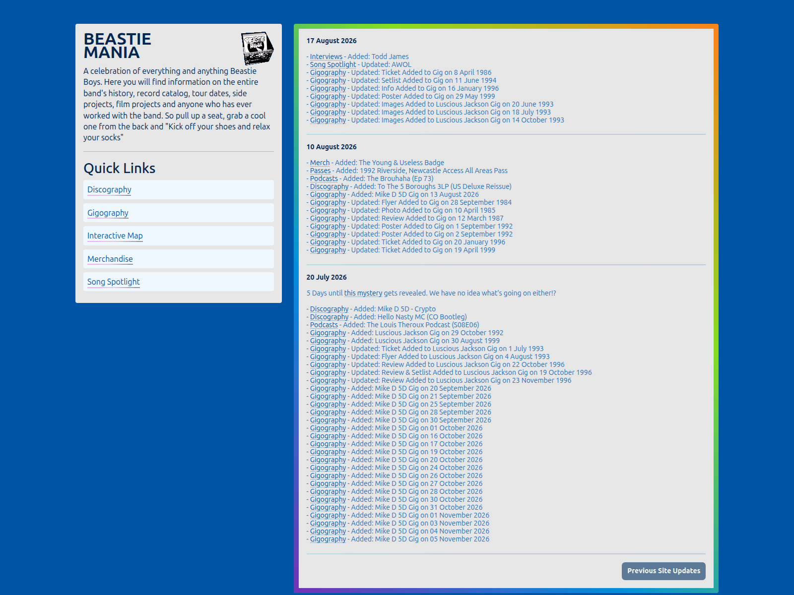 Screenshot of beastiemania.com
