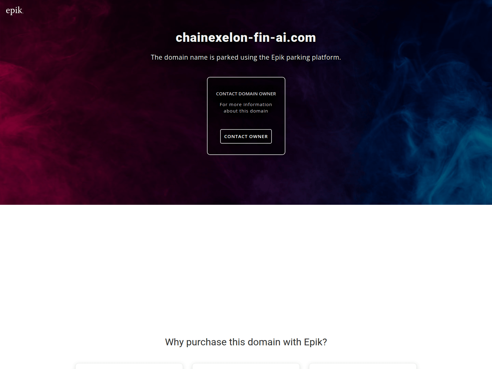 Screenshot of chainexelon-fin-ai.com