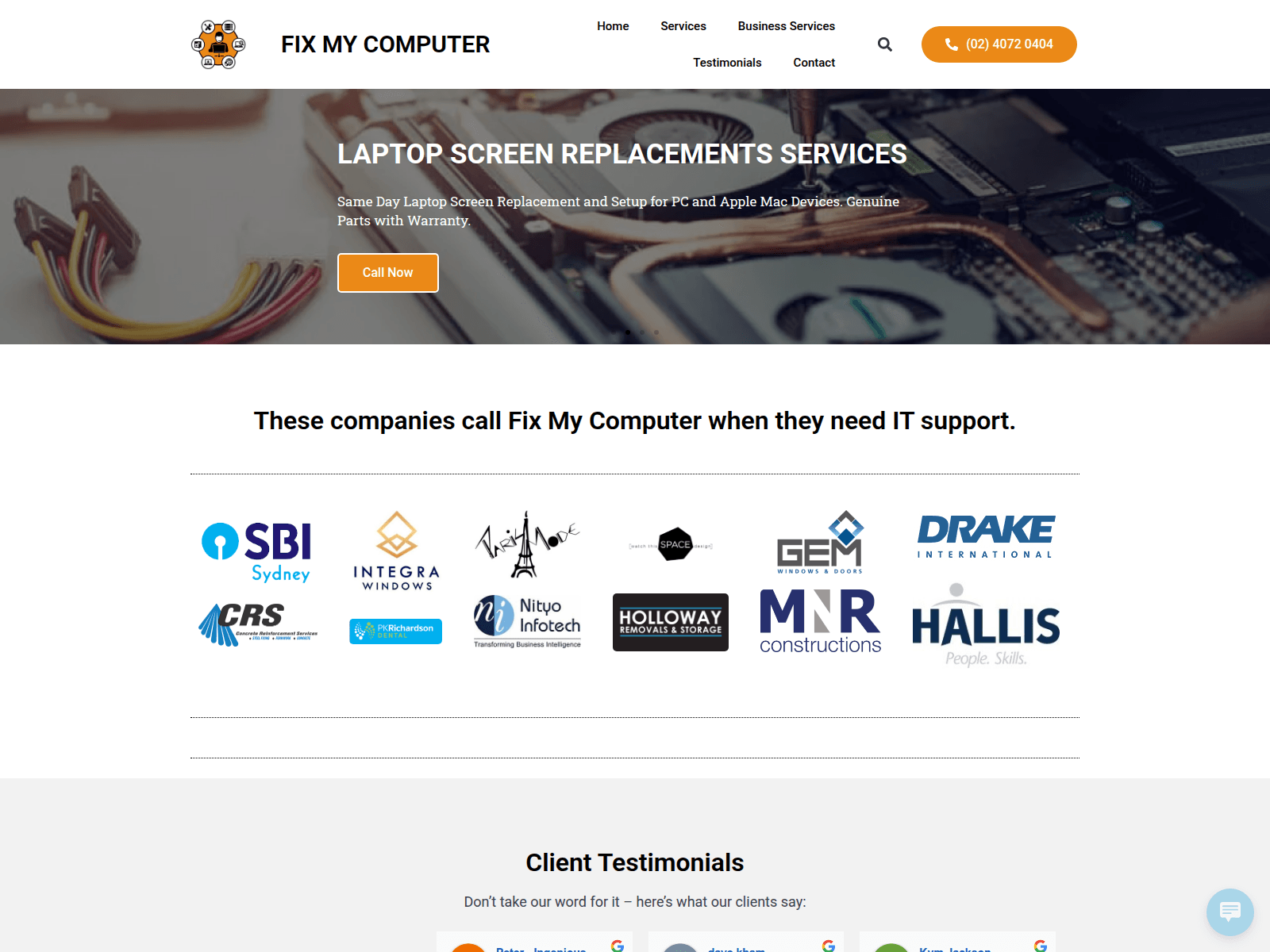 Screenshot of fixmycomp.live