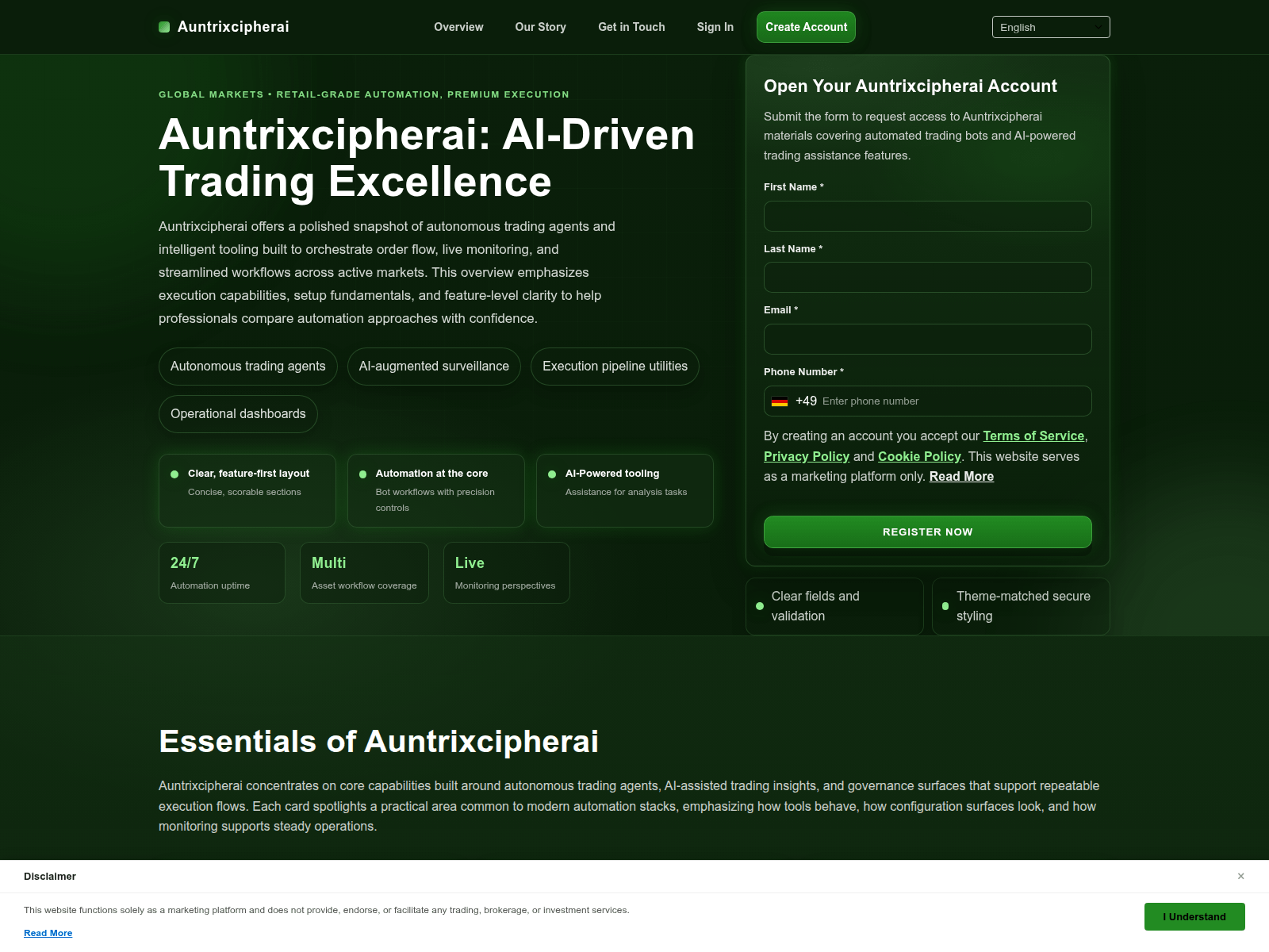 Screenshot of auntrixcipherai.pro