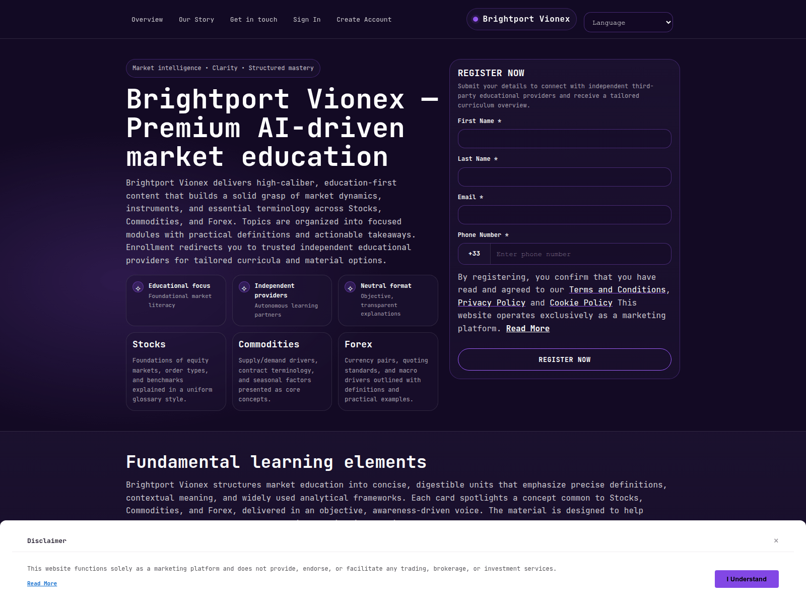Screenshot of brightport-vionexpro.com