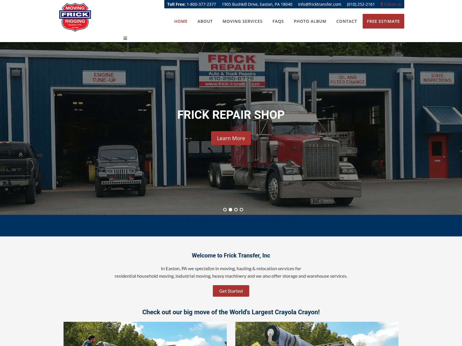 Screenshot of fricktransfer.com