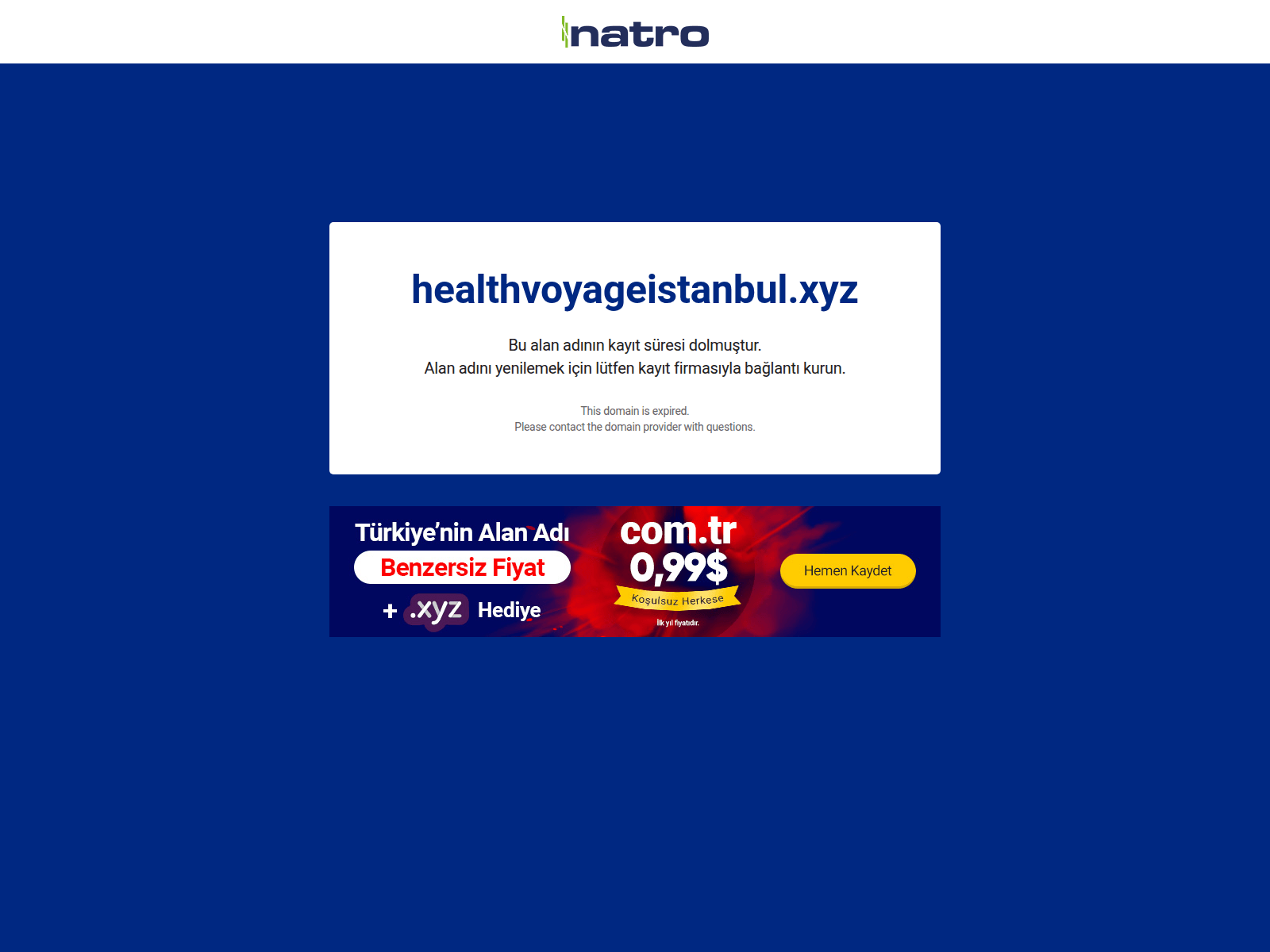 Screenshot of healthvoyageistanbul.xyz