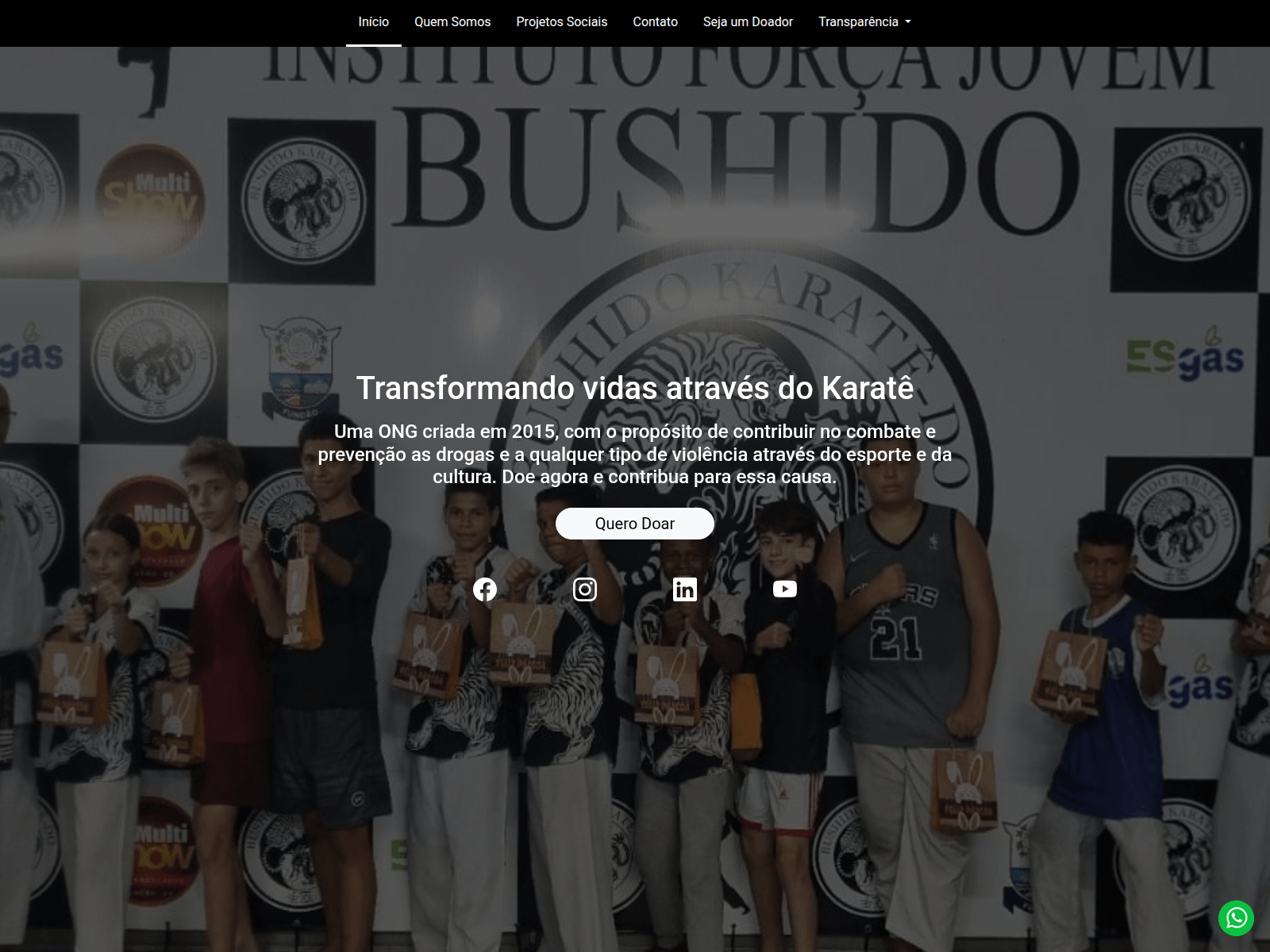 Screenshot of institutobushido.org.br