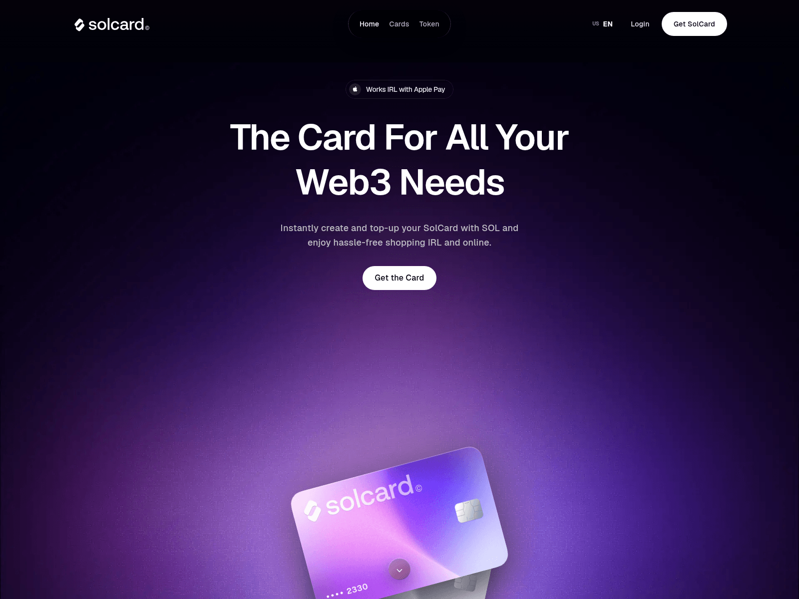 Screenshot of solcards.cc