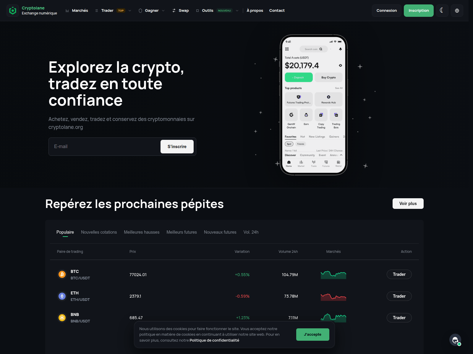 Screenshot of cryptolane.org