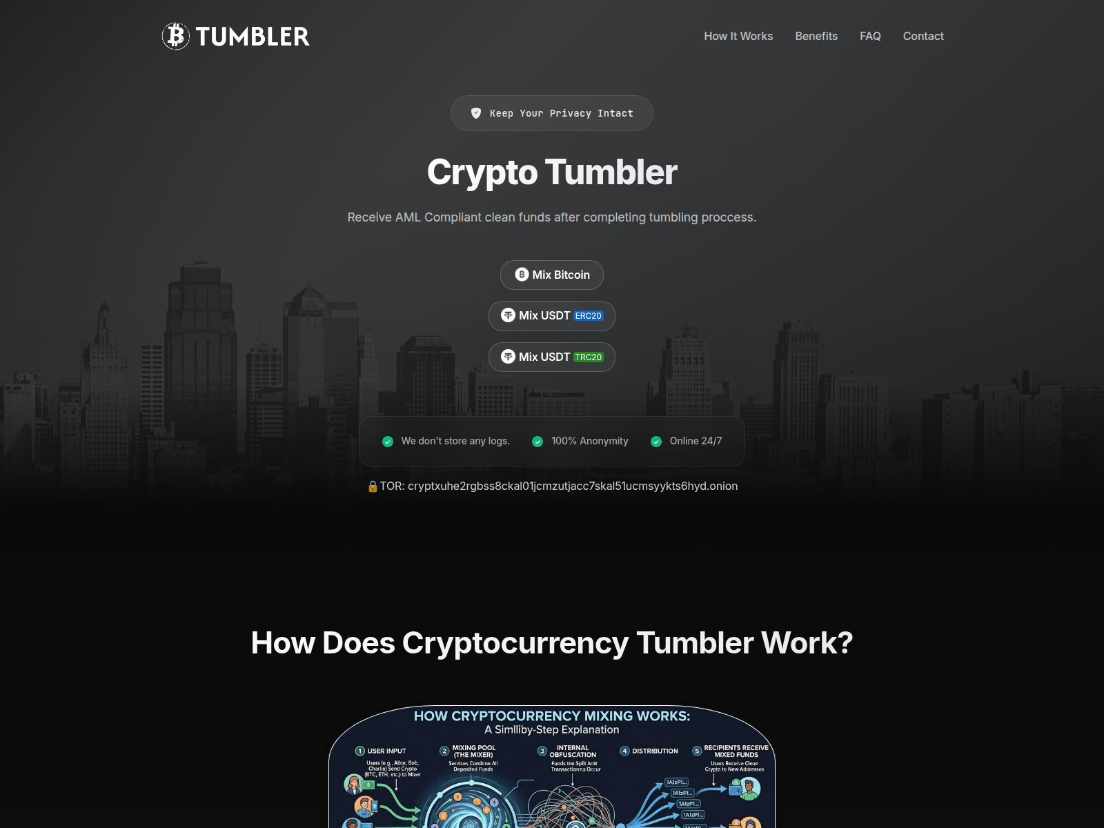 Screenshot of crypto-tumbler.com