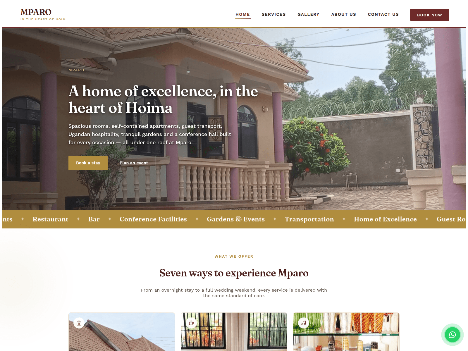 Screenshot of mparoguestapartments.com