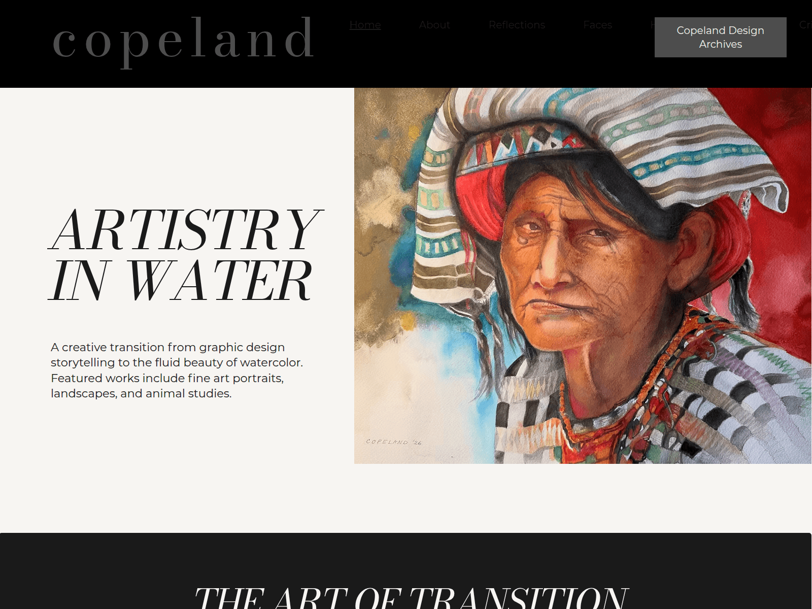Screenshot of copeland-art.com